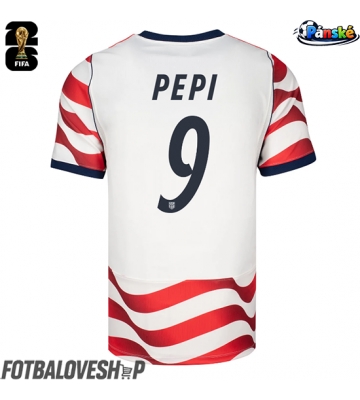 Spojené státy Ricardo Pepi #9 Domácí Dres MS 2026 Krátký Rukáv